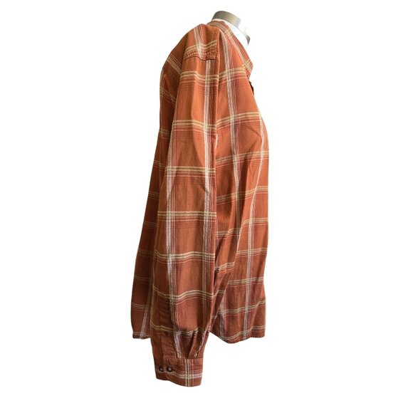The Territory Ahead Orange Plaid Button-Down Shirt Womans Large Cotton CM2098 - Picture 8 of 12